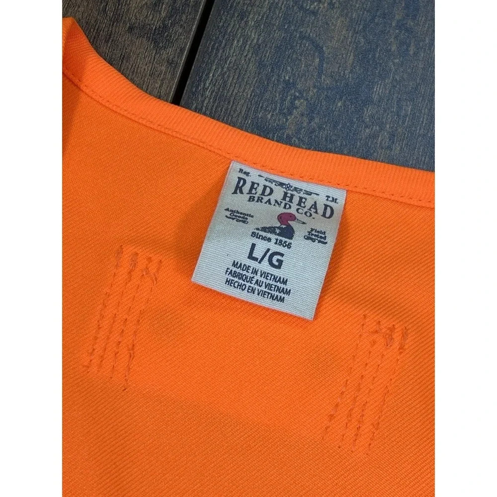 RedHead Blaze Orange Shooting Hunting Vest Men's Size L Full Zip Front Pockets